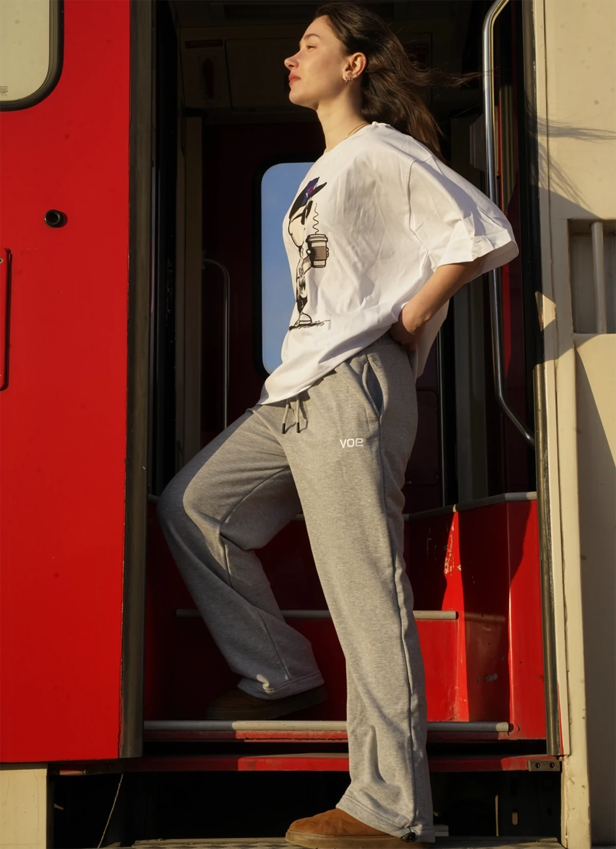 Voe Yazlık Ayarlanabilir Paça Oversize Unisex Eşofman Altı
