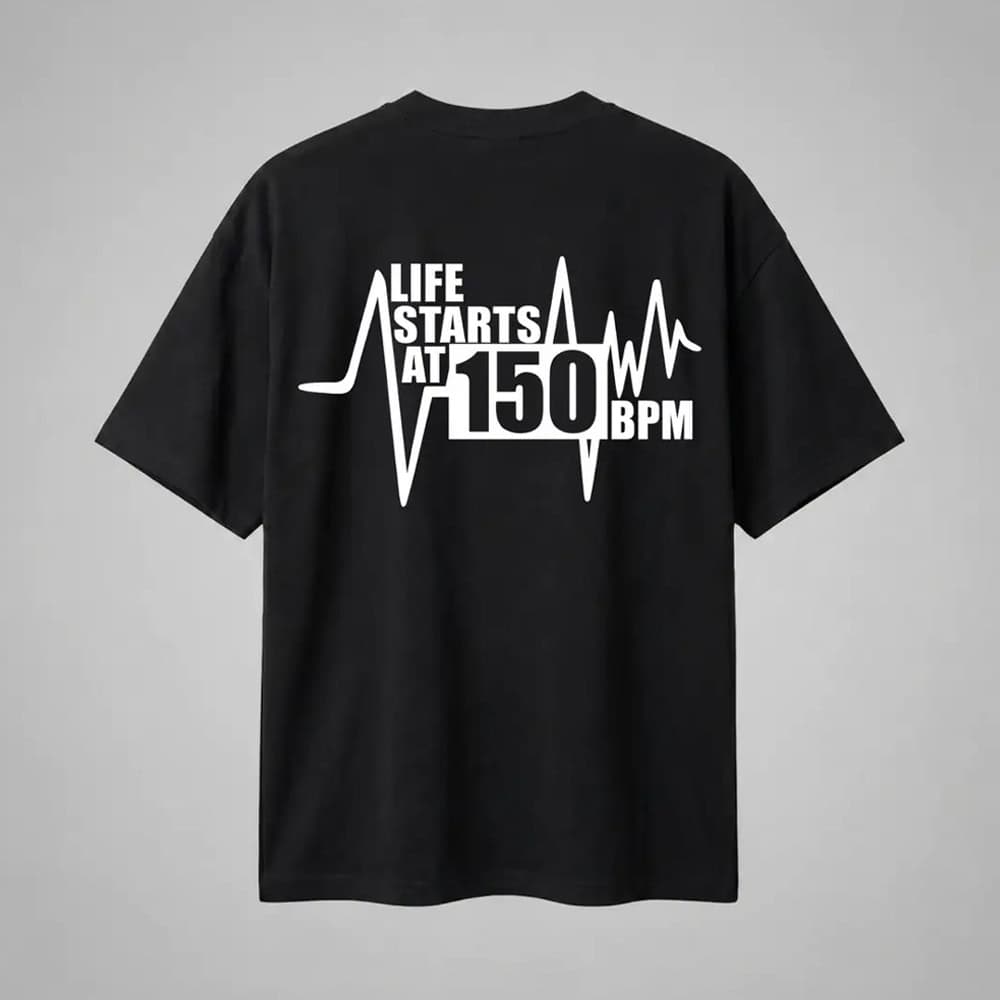 Oversize Premium T-Shirt 150BPM - Siyah