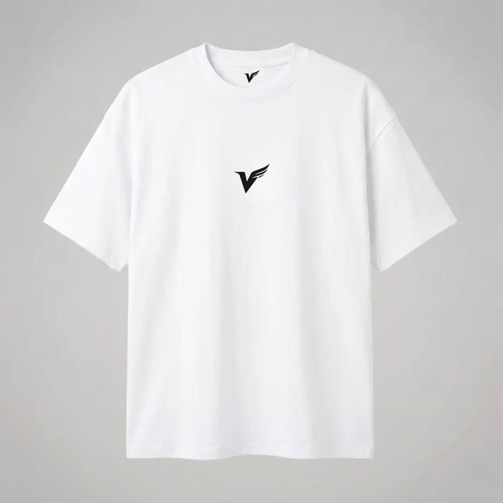 Oversize Premium T-Shirt Face - Beyaz